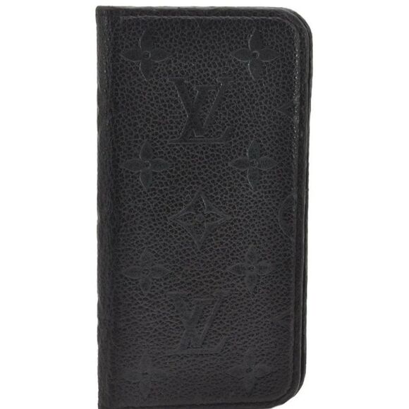 Louis Vuitton Other - Auth Louis Vuitton Monogram Empreinte Folio iPhone X XS Case M63586 Black 4280H